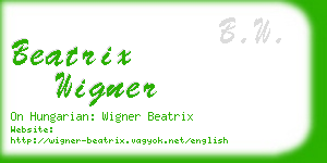beatrix wigner business card